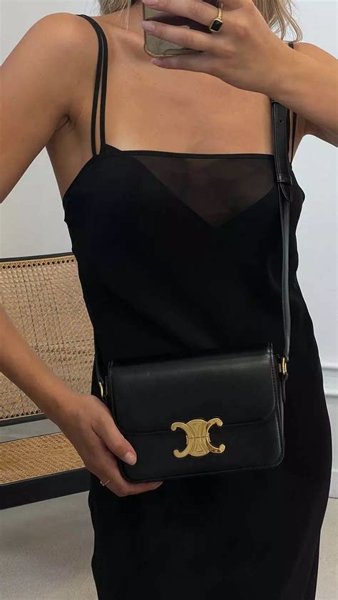 celine triomphe bag used.